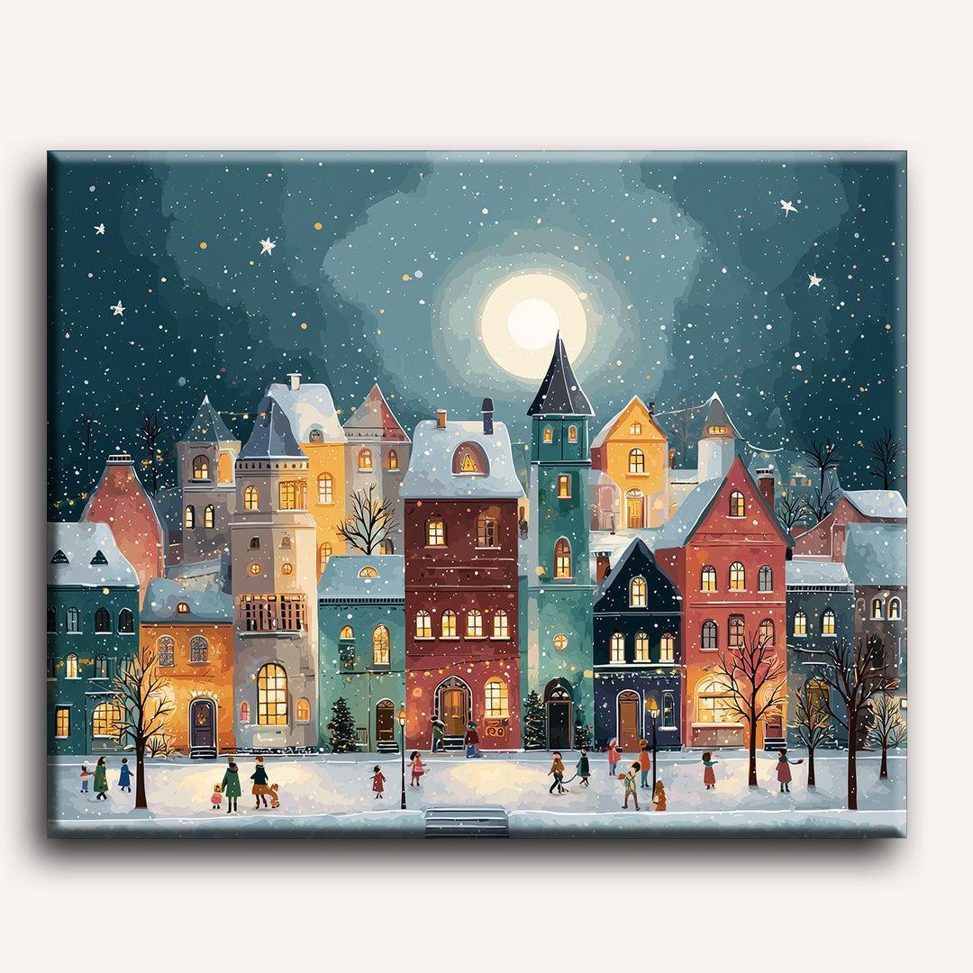 Christmas Village Paint-by-Numbers Kit – Maison Artsen