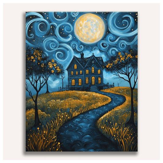 House on the Golden Path paint by numbers for adults, Maison Artsen