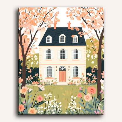 Flowered House Paint-by-Numbers Kit – Maison Artsen