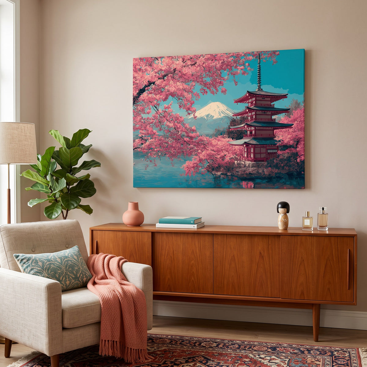 Blossoming Mount Fuji Paint-by-Numbers Kit – Maison Artsen