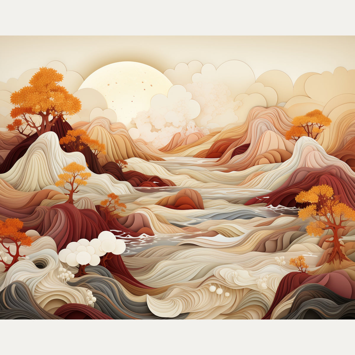 Paper Mountains Paint-by-Numbers Kit – Maison Artsen