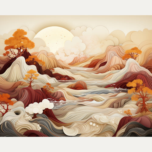 Paper Mountains Paint-by-Numbers Kit – Maison Artsen