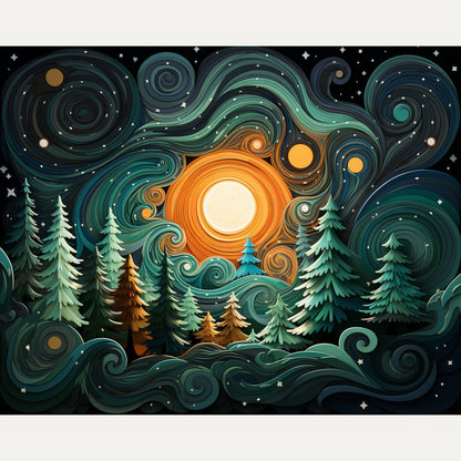 Swirling Night Paint-by-Numbers Kit – Maison Artsen