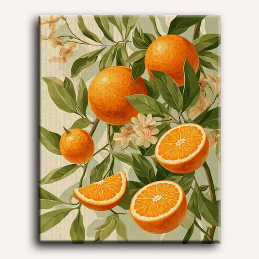 Orange Trees in Bloom Paint-by-Numbers Kit – Maison Artsen