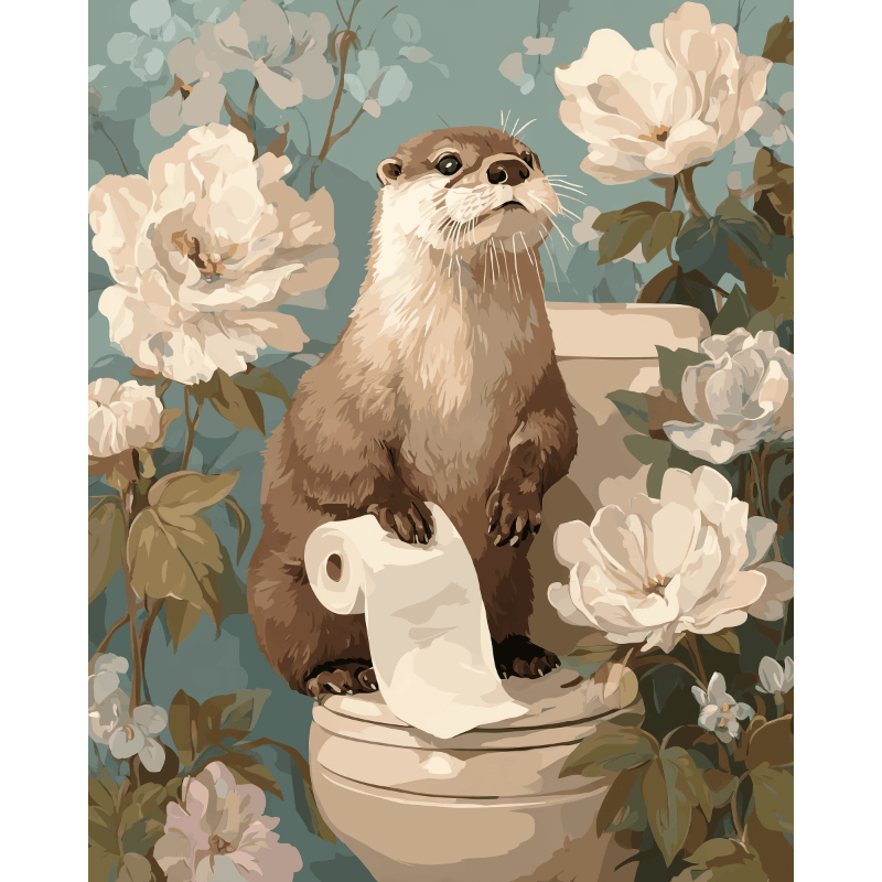 Cute Otter Paint-by-Numbers Kit – Maison Artsen