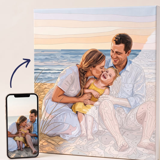 Custom paint by numbers from your photo: from your phone to a half-painted numbered canvas