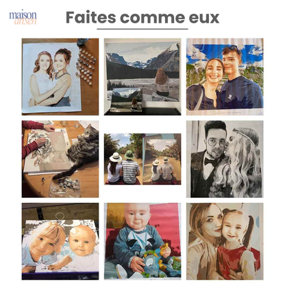 Peinture par numéro Transformez votre photo en peinture par numéro – détail toile – Maison Artsen