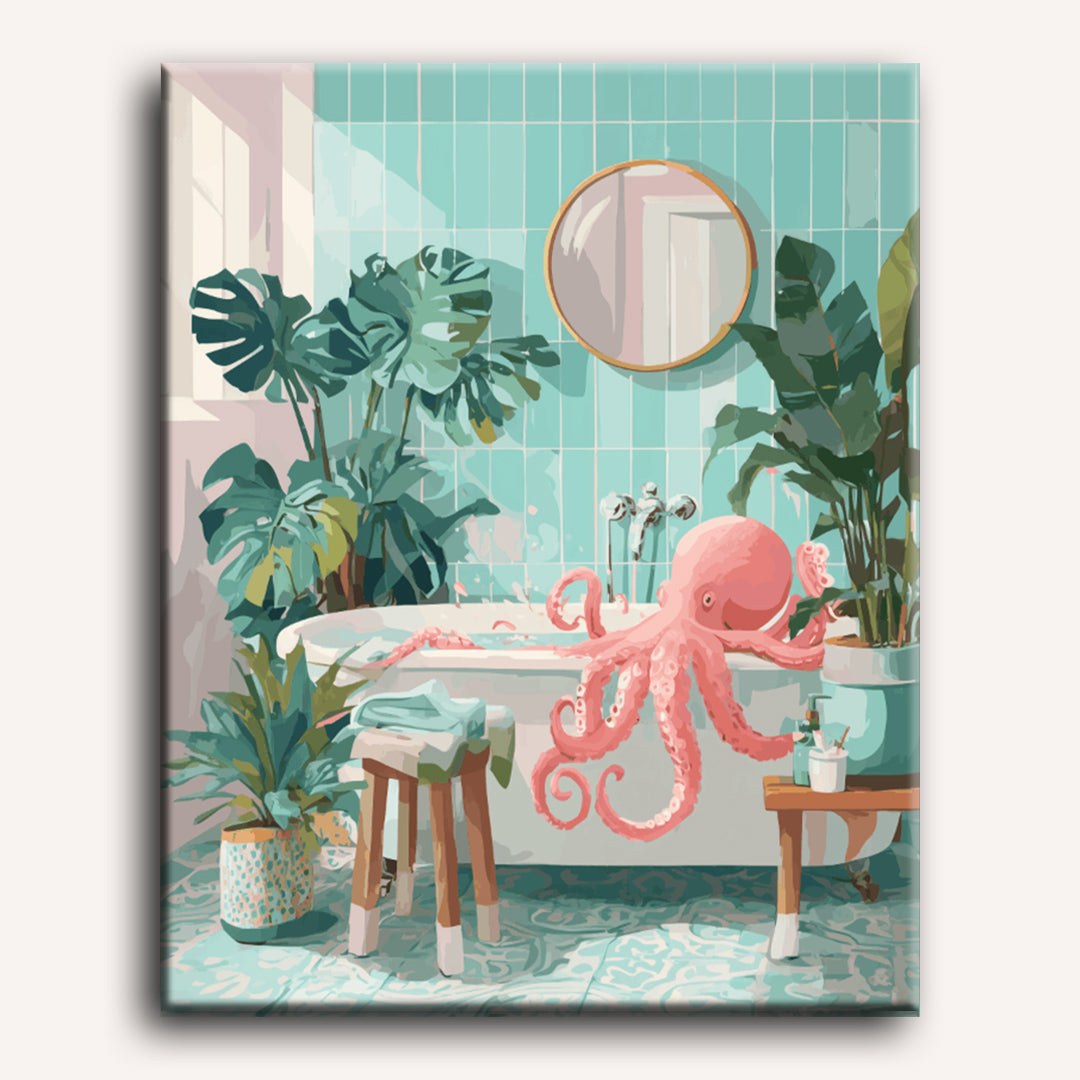 Octopus in the Bath Paint-by-Numbers Kit – Maison Artsen
