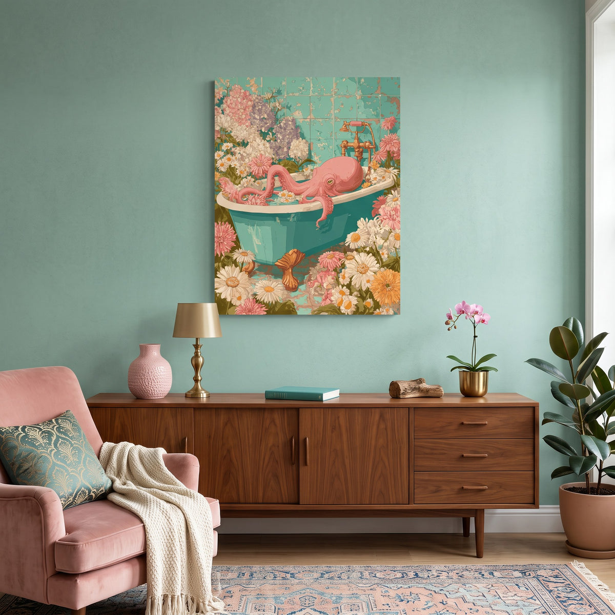 Floral Octopus Paint-by-Numbers Kit – Maison Artsen