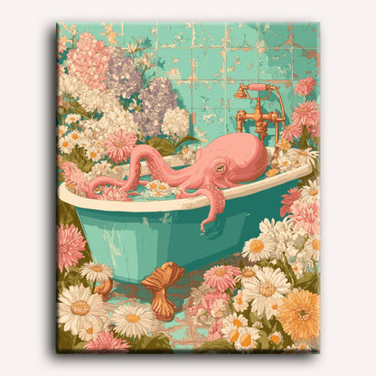 Floral Octopus Paint-by-Numbers Kit – Maison Artsen