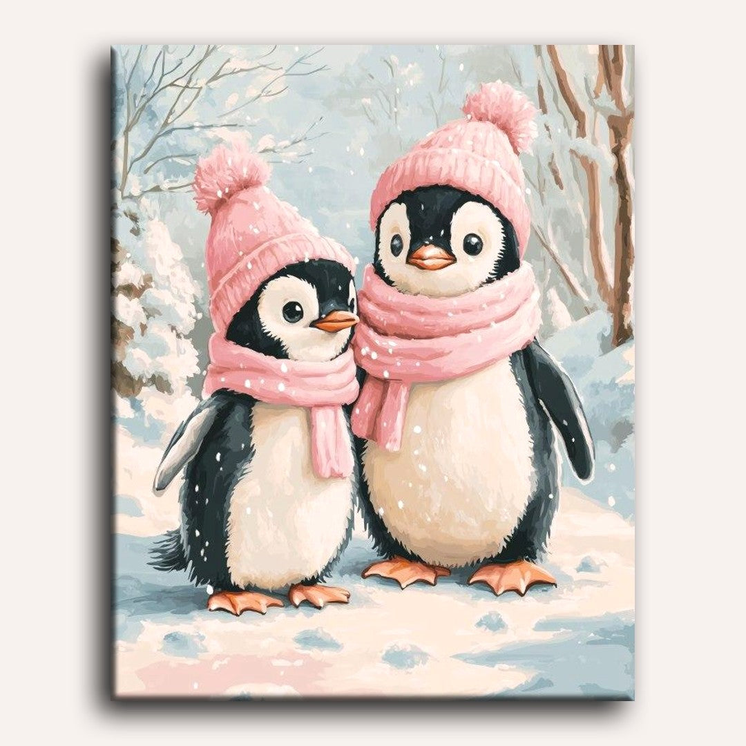 Frosty Penguins Paint-by-Numbers Kit – Maison Artsen