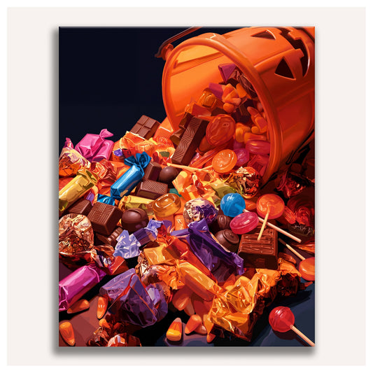 Candy Spill paint by numbers for adults, Maison Artsen