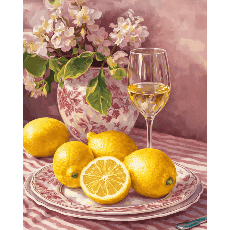 Porcelaine en Rose - Peinture par numéro Maison Artsen
