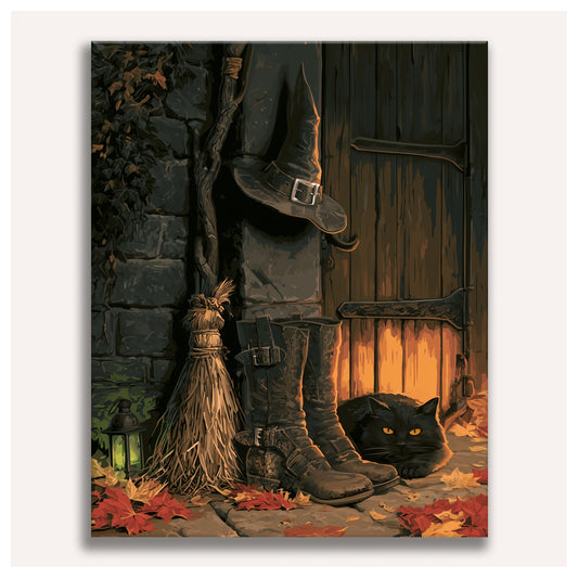 The Witch's Door paint by numbers for adults, Maison Artsen