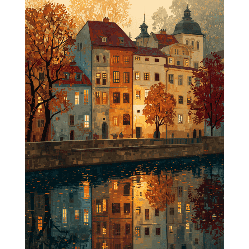Autumn in Prague Paint-by-Numbers Kit – Maison Artsen
