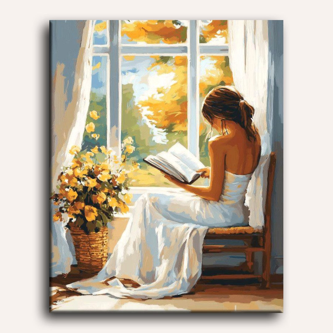 Reading by the Window Paint-by-Numbers Kit – Maison Artsen