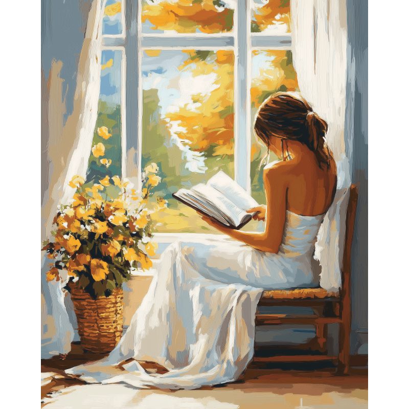 Reading by the Window Paint-by-Numbers Kit – Maison Artsen