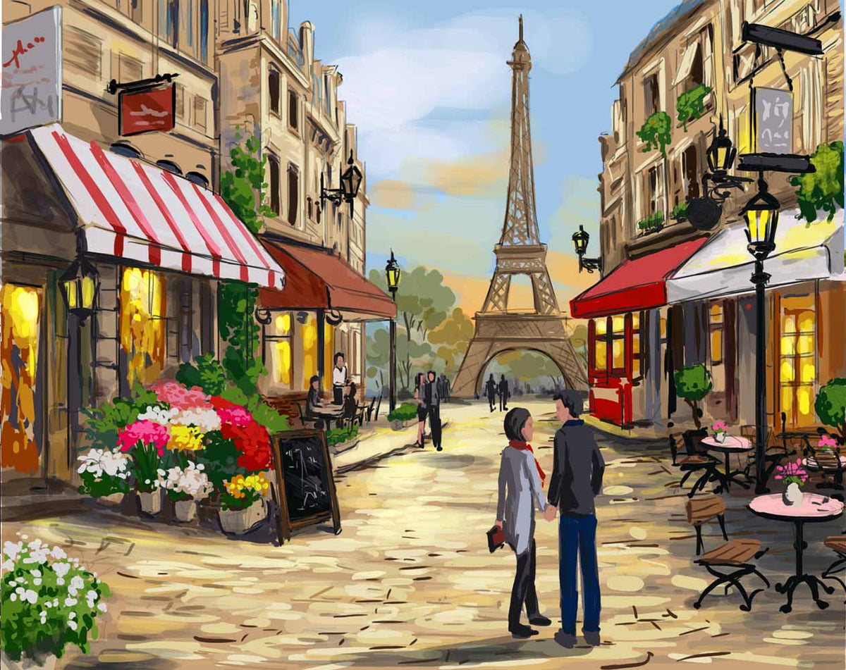 Paris Street Paint-by-Numbers Kit – Maison Artsen