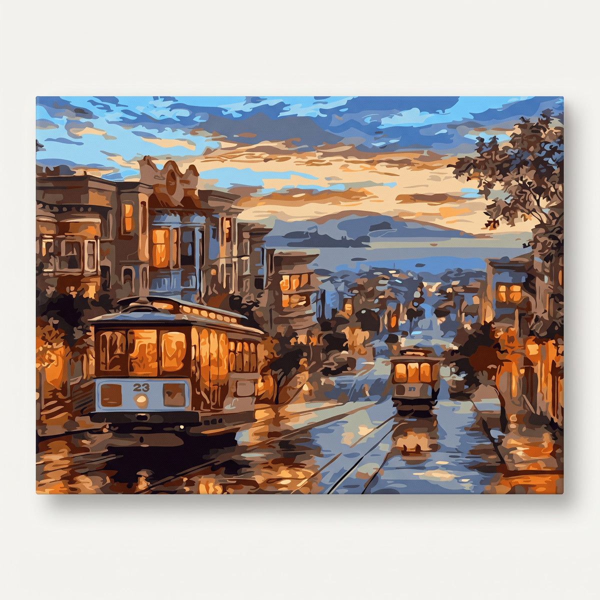 San Francisco at Dusk Paint-by-Numbers Kit – Maison Artsen