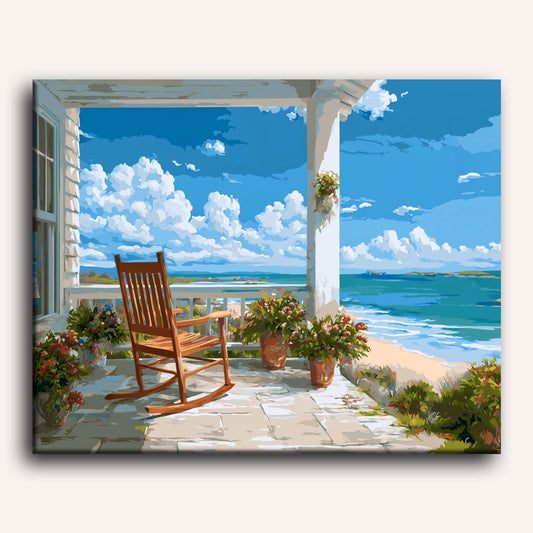 Coastal Serenity Paint-by-Numbers Kit – Maison Artsen