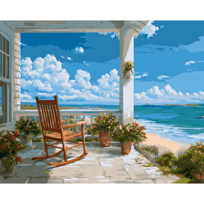 Coastal Serenity Paint-by-Numbers Kit – Maison Artsen