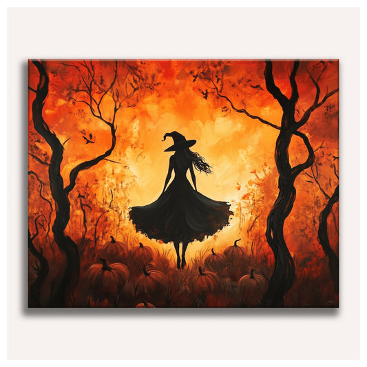 Witch at Dusk paint by numbers for adults, Maison Artsen