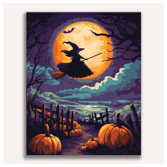 Witch in the Moonlight paint by numbers for adults, Maison Artsen