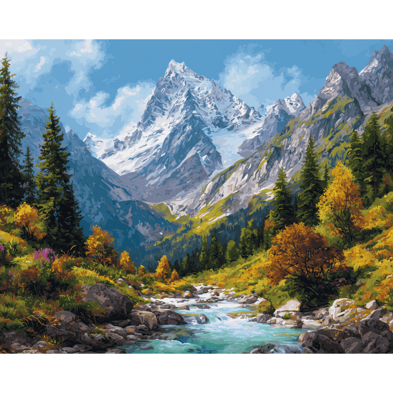 Source de la Nature - Tableau peinture par numéro