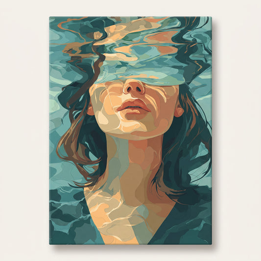 Peinture par numéro adulte Sous l'Eau, toile tendue 30x40 cm — Maison Artsen