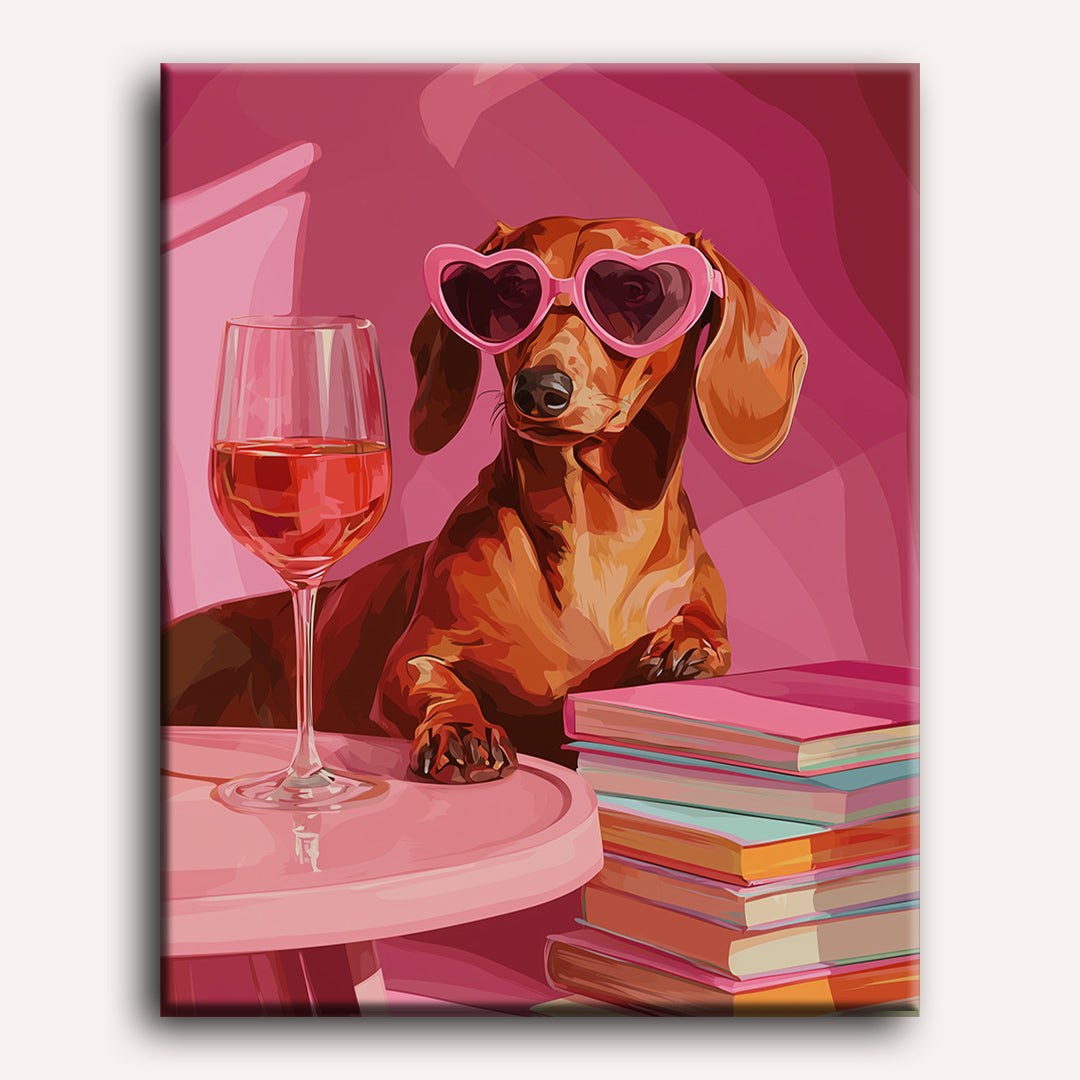 Dachshund with Rosé Paint-by-Numbers Kit – Maison Artsen