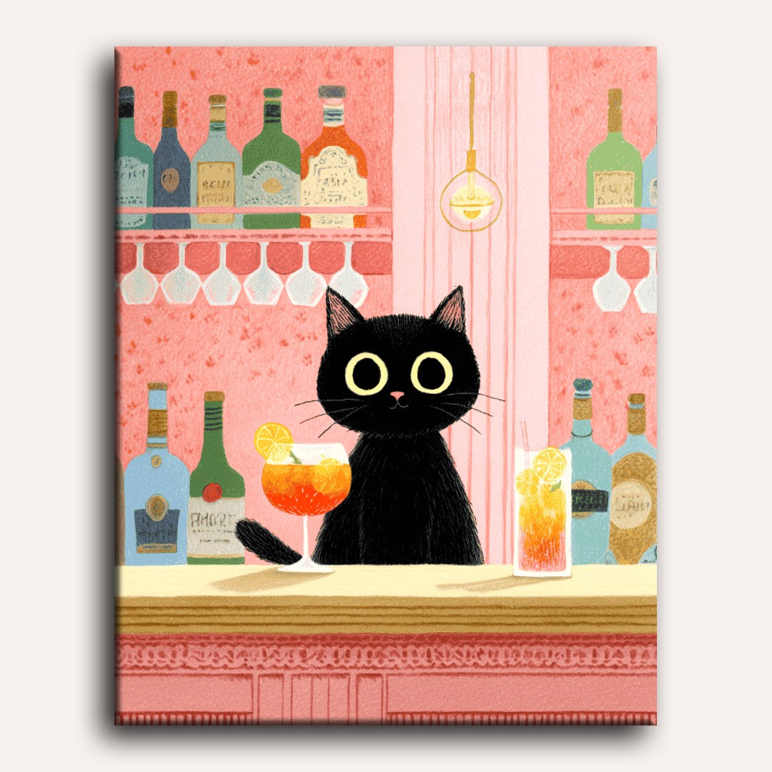Cat at the Bar Paint-by-Numbers Kit – Maison Artsen