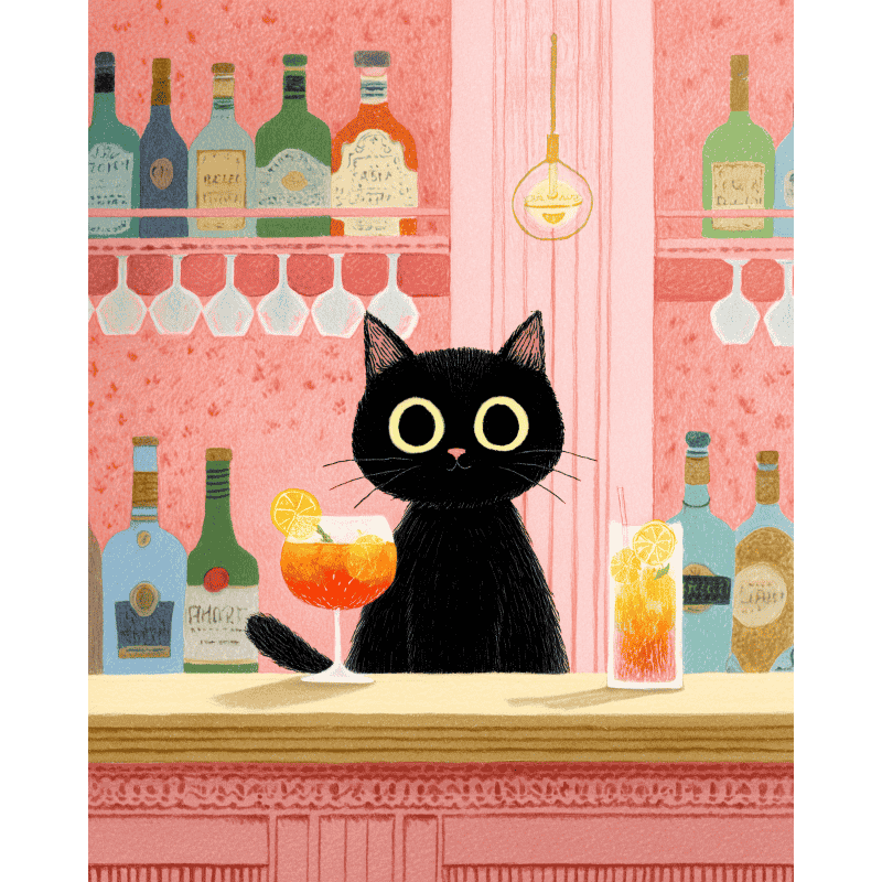 Cat at the Bar Paint-by-Numbers Kit – Maison Artsen
