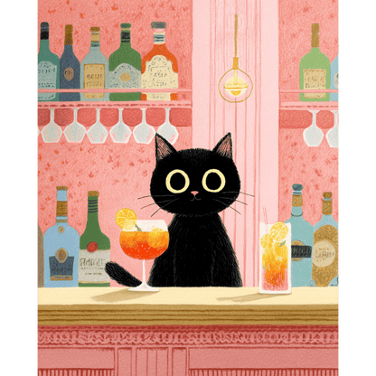 Cat at the Bar Paint-by-Numbers Kit – Maison Artsen