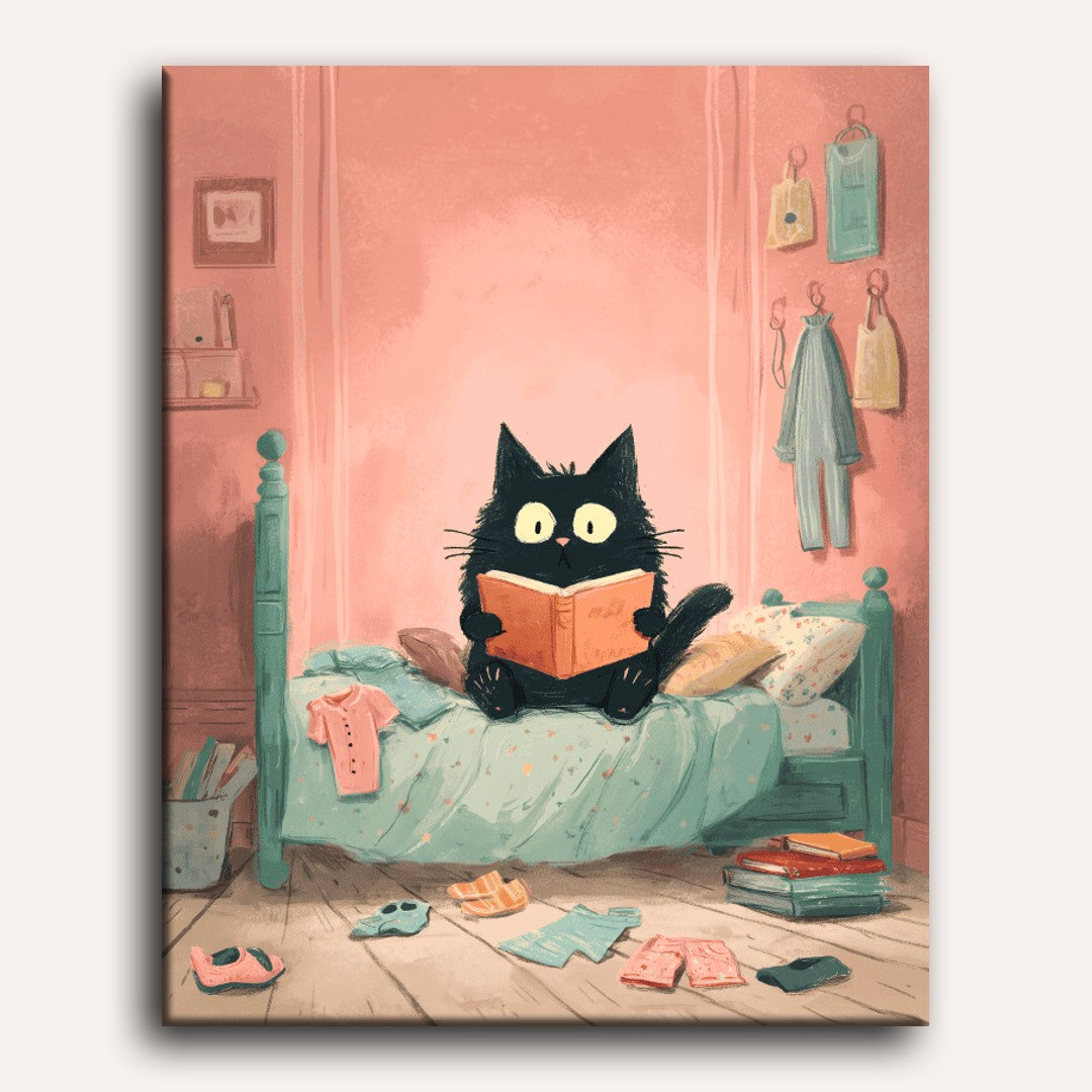 Cat in the Bedroom Paint-by-Numbers Kit – Maison Artsen