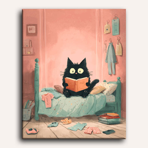 Cat in the Bedroom Paint-by-Numbers Kit – Maison Artsen