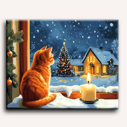 Cat by Candlelight Paint-by-Numbers Kit – Maison Artsen