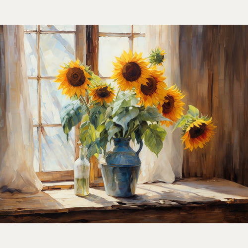 Sunflowers by the Window Paint-by-Numbers Kit – Maison Artsen