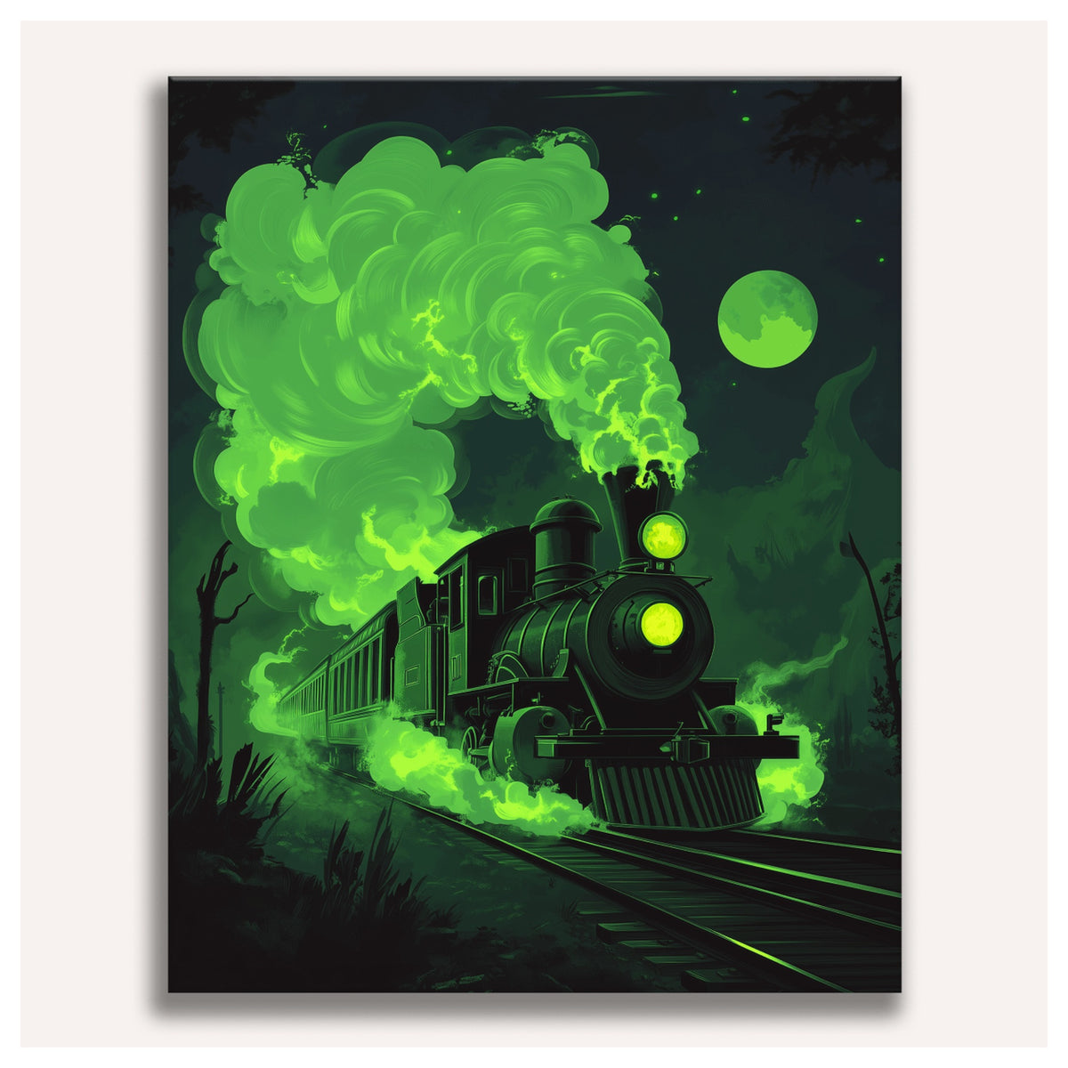 Ghost Train paint by numbers for adults, Maison Artsen