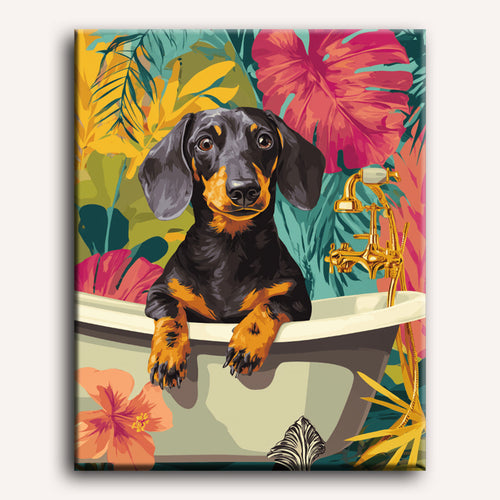 Tropical Dachshund Paint-by-Numbers Kit – Maison Artsen