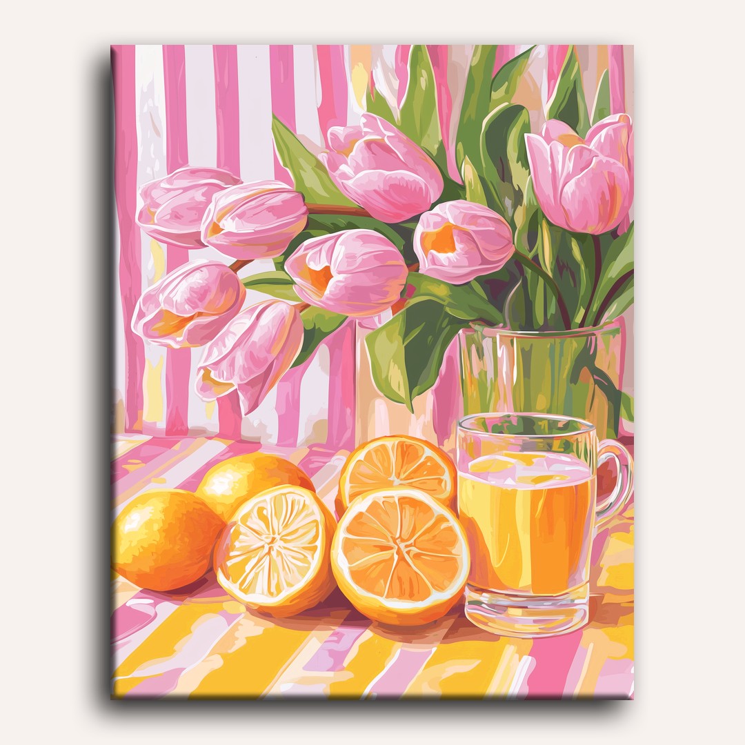 Vivid Tulips Paint-by-Numbers Kit – Maison Artsen