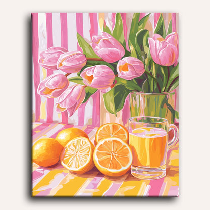 Tulipes Éclatantes - Peinture par numéro Maison Artsen