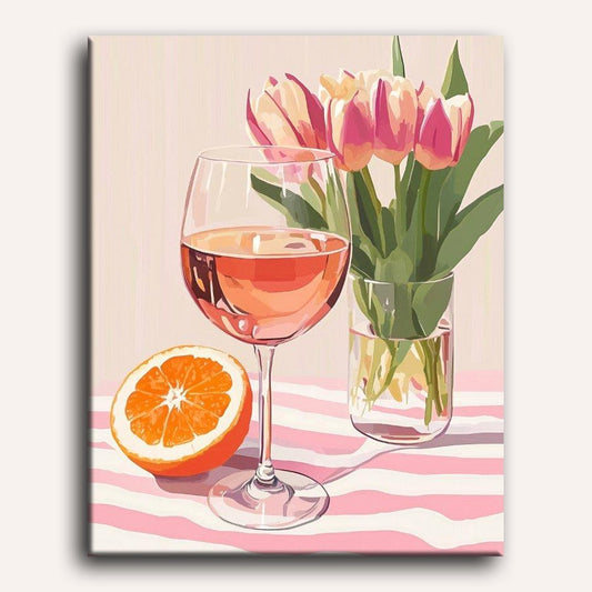 Tulips and Wine Paint-by-Numbers Kit – Maison Artsen