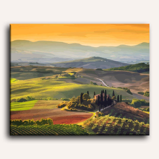 Tuscany at Dawn Paint-by-Numbers Kit – Maison Artsen