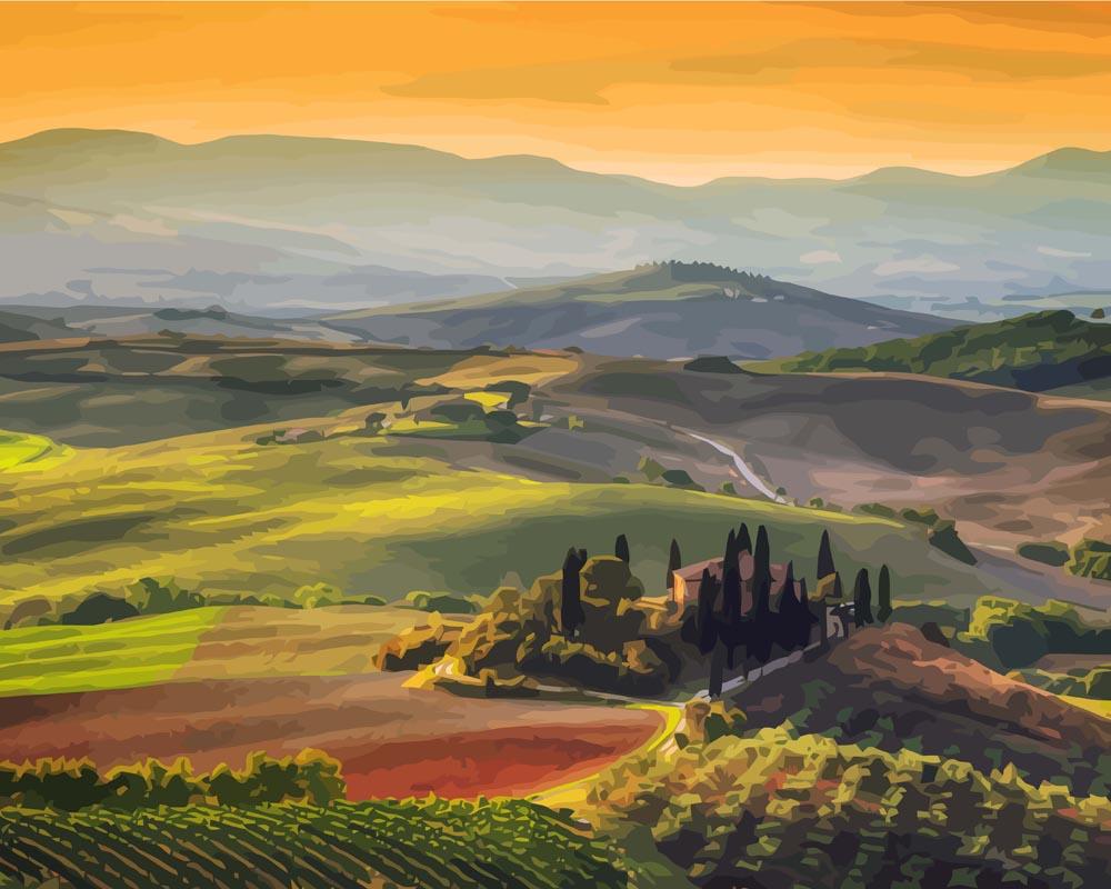 Tuscany at Dawn Paint-by-Numbers Kit – Maison Artsen