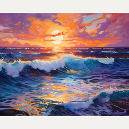 Sunset Waves Paint-by-Numbers Kit – Maison Artsen
