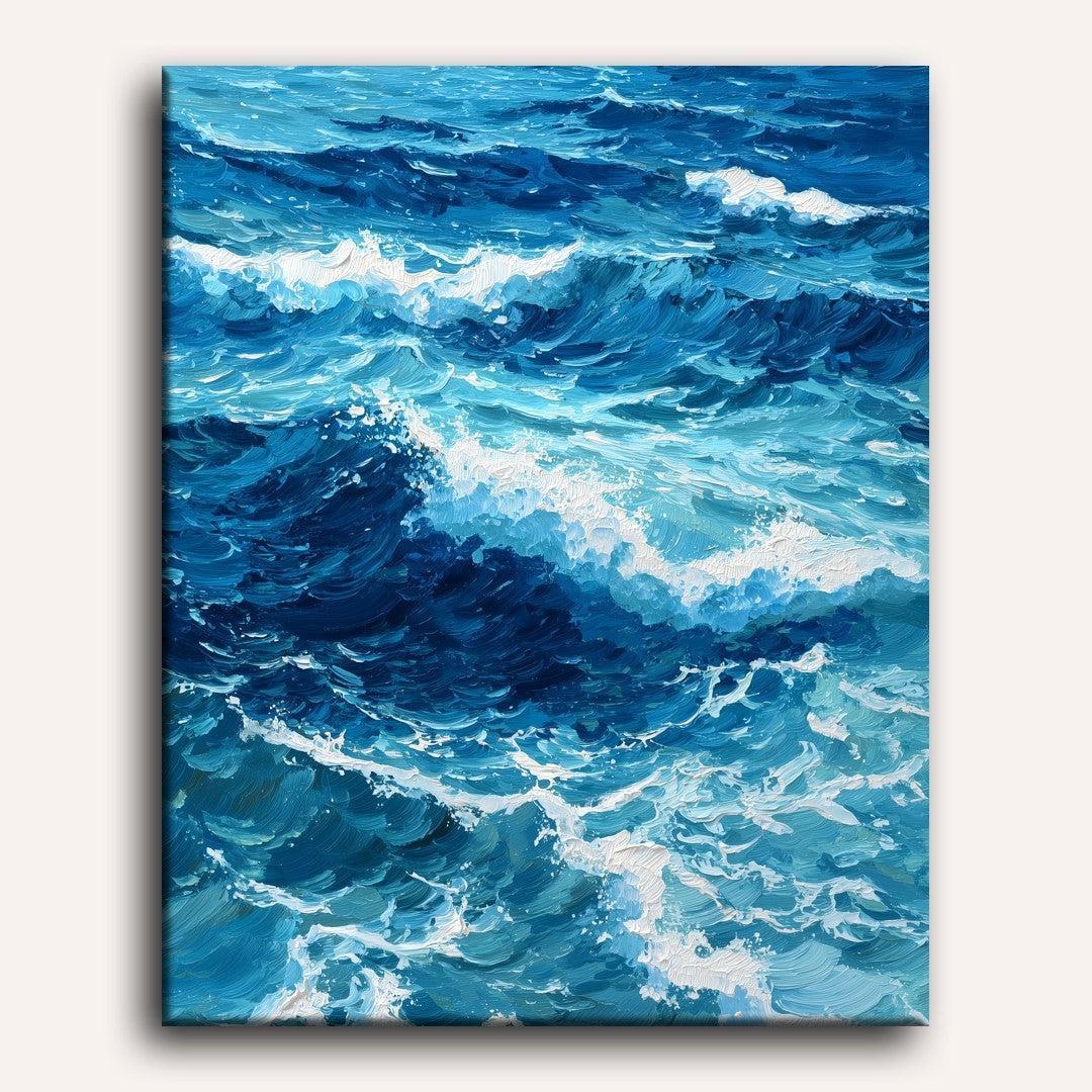 Ocean Waves Paint-by-Numbers Kit – Maison Artsen