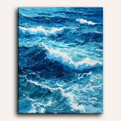 Ocean Waves Paint-by-Numbers Kit – Maison Artsen