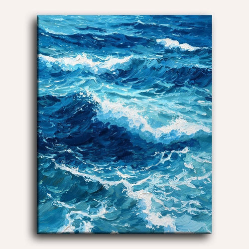 Ocean Waves Paint-by-Numbers Kit – Maison Artsen