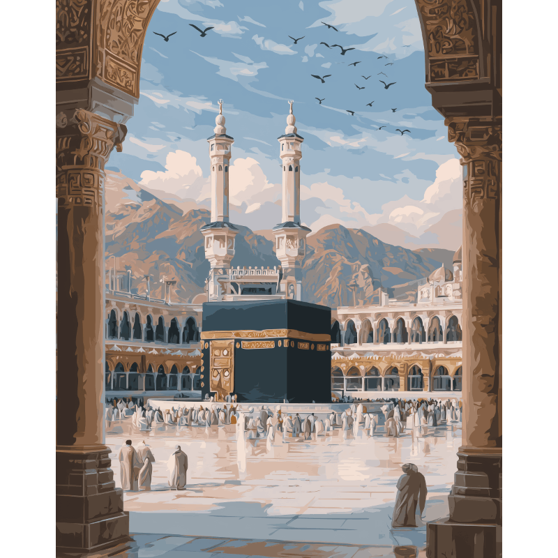 Vers la Kaaba - Tableau peinture par numéro