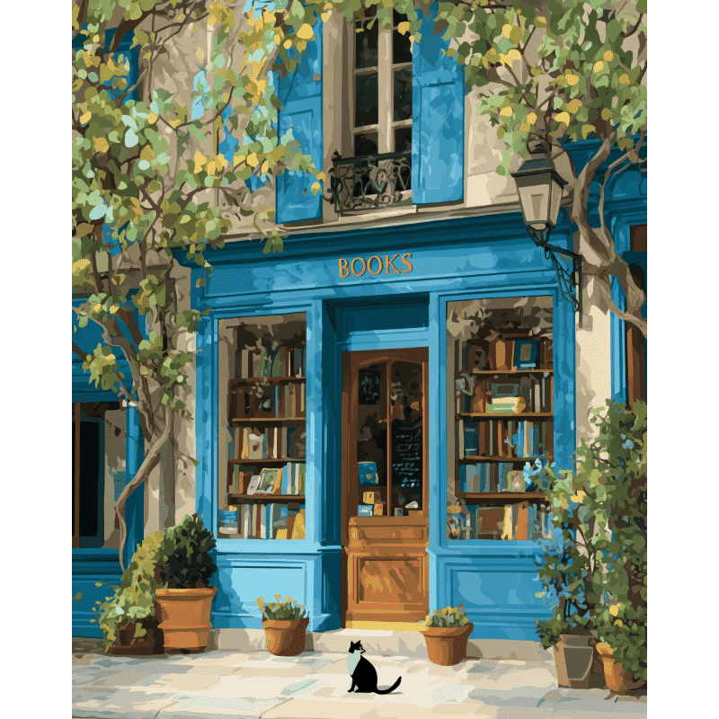Là Où Vivent les Livres - Tableau peinture par numéro